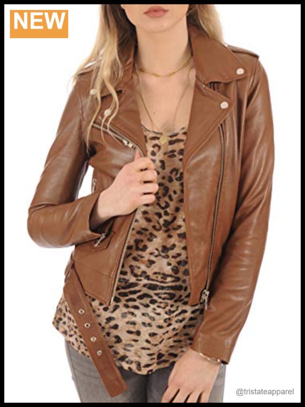 Real Lambskin Leather Bomber Jacket Women Motorcycle Biker Moto YKK Zipper